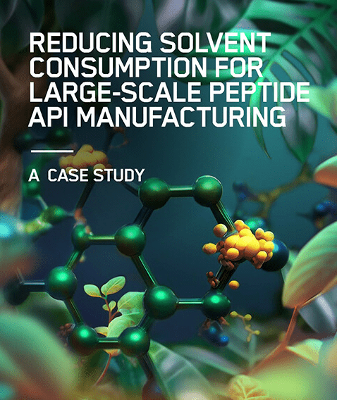 Reducing solvent consumption peptide api